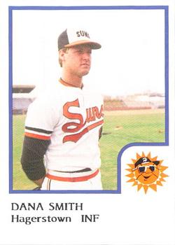 1986 ProCards Hagerstown Suns #18 Dana Smith Front