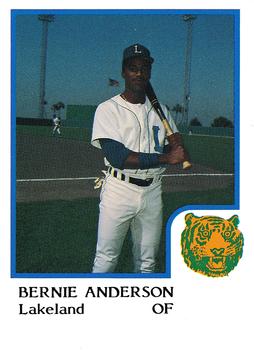 1986 ProCards Lakeland Tigers #NNO Bernie Anderson Front
