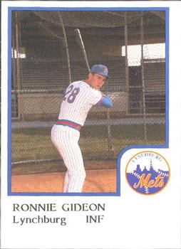 1986 ProCards Lynchburg Mets #NNO Ronnie Gideon Front