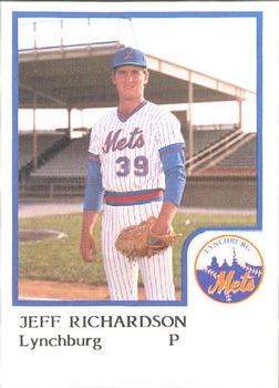 1986 ProCards Lynchburg Mets #NNO Jeff Richardson Front