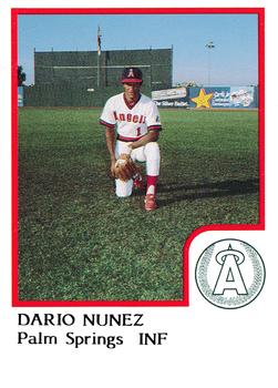 1986 ProCards Palm Springs Angels #24 Dario Nunez Front