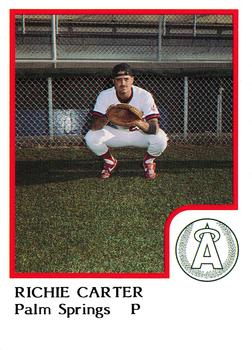 1986 ProCards Palm Springs Angels #6 Richie Carter Front