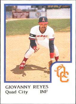 1986 ProCards Quad City Angels #26 Giovanny Reyes Front