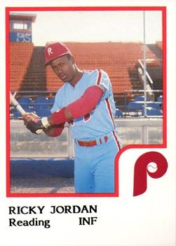 1986 ProCards Reading Phillies #12 Ricky Jordan Front