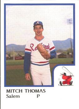 1986 ProCards Salem Red Birds #25 Mitch Thomas Front