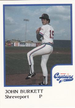 1986 ProCards Shreveport Captains #2 John Burkett Front