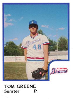 1986 ProCards Sumter Braves #7 Tommy Greene Front