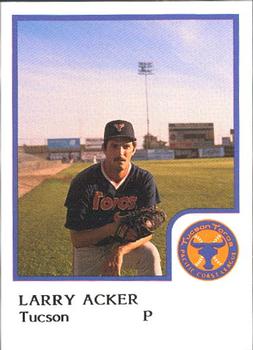1986 ProCards Tucson Toros #1 Larry Acker Front