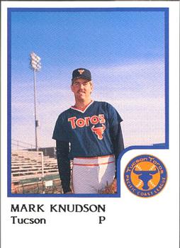 1986 ProCards Tucson Toros #10 Mark Knudson Front