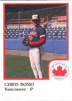 1986 ProCards Vancouver Canadians #4 Chris Bosio Front