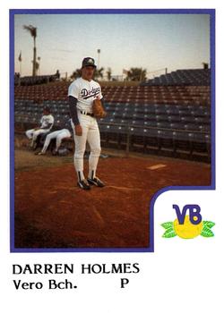 1986 ProCards Vero Beach Dodgers #10 Darren Holmes Front
