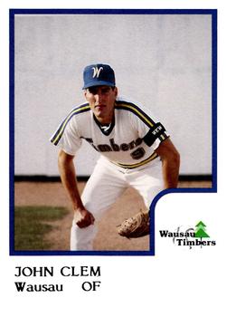 1986 ProCards Wausau Timbers #3 John Clem Front