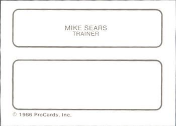 1986 ProCards Winter Haven Red Sox #NNO Mike Sears Back