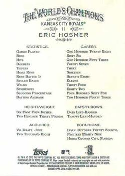 2012 Topps Allen & Ginter #11 Eric Hosmer Back