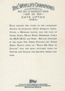 2012 Topps Allen & Ginter #232 Kate Upton Back