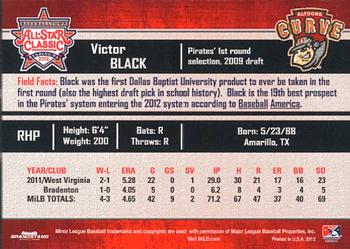 2012 Grandstand Eastern League All-Stars Western Division #NNO Victor Black Back