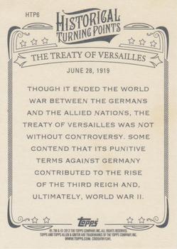 2012 Topps Allen & Ginter - Historical Turning Points #HTP6 The Treaty Versailles Back