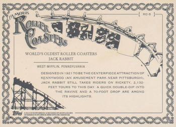 2012 Topps Allen & Ginter - Rollercoaster Cabinets #RC5 Jack Rabbit Back