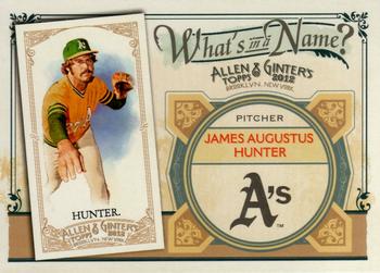 2012 Topps Allen & Ginter - What's in a Name? #WIN46 Catfish Hunter Front