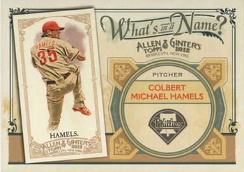 2012 Topps Allen & Ginter - What's in a Name? #WIN75 Cole Hamels Front