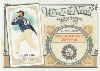 2012 Topps Allen & Ginter - What's in a Name? #WIN95 Ken Griffey Jr. Front