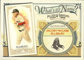 2012 Topps Allen & Ginter - What's in a Name? #WIN47 Jacoby Ellsbury Front