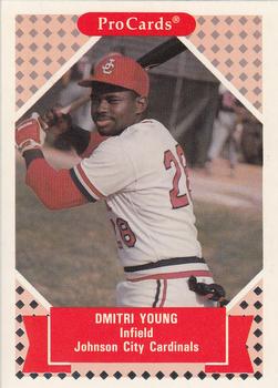 1991-92 ProCards Tomorrow's Heroes #322 Dmitri Young Front