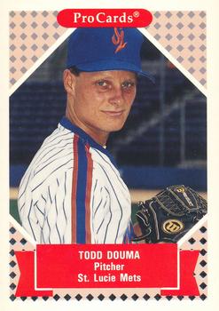 1991-92 ProCards Tomorrow's Heroes #286 Todd Douma Front