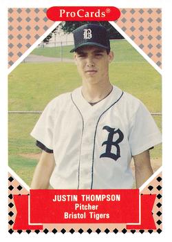 1991-92 ProCards Tomorrow's Heroes #71 Justin Thompson Front