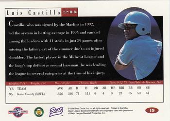 1996 Best #19 Luis Castillo Back