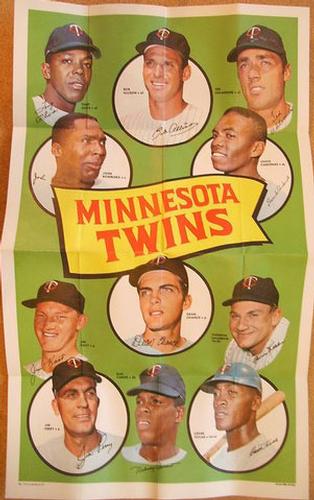 1969 Topps Team Posters #15 Minnesota Twins Front