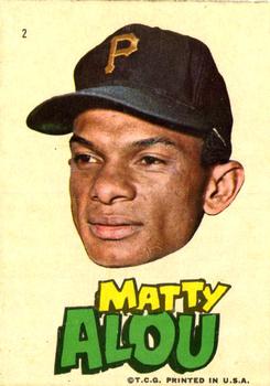 1967 Topps Stickers Pittsburgh Pirates #2 Matty Alou Front