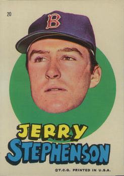 1967 Topps Stickers Boston Red Sox #20 Jerry Stephenson Front