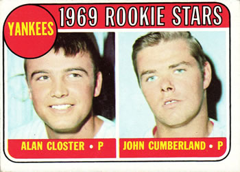 1969 Topps #114 Yankees 1969 Rookie Stars (Alan Closter / John Cumberland) Front