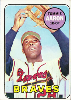 1969 Topps #128 Tommie Aaron Front