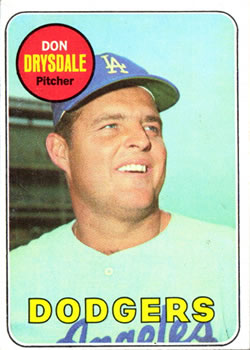 1969 Topps #400 Don Drysdale Front