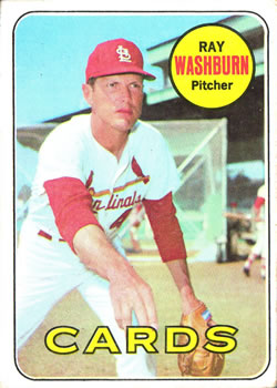 1969 Topps #415 Ray Washburn Front