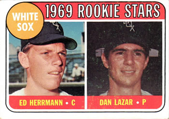 1969 Topps #439 White Sox 1969 Rookie Stars (Ed Herrmann / Dan Lazar) Front