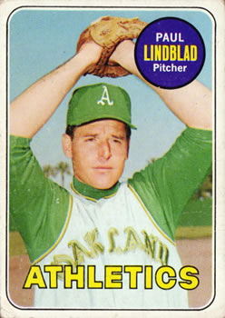 1969 Topps #449 Paul Lindblad Front