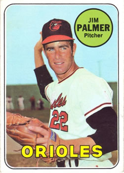 1969 Topps #573 Jim Palmer Front