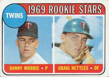 1969 Topps #99 Twins 1969 Rookie Stars (Danny Morris / Graig Nettles) Front