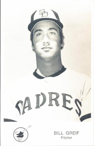 1973 San Diego Padres Photocards #NNO Bill Greif Front