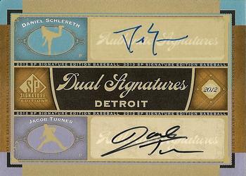 2012 SP Signature Edition - Dual Signatures #DET12 Daniel Schlereth / Jacob Turner Front