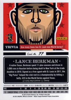 2012 Panini Triple Play #77 Lance Berkman Back