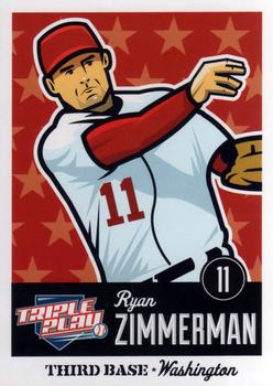 2012 Panini Triple Play #89 Ryan Zimmerman Front
