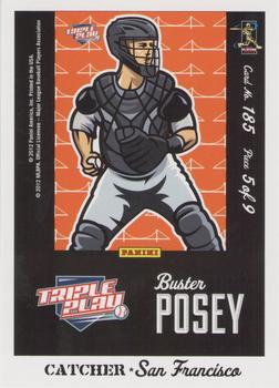 2012 Panini Triple Play #185 Buster Posey Back