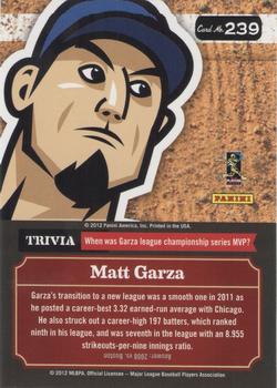 2012 Panini Triple Play #239 Matt Garza Back