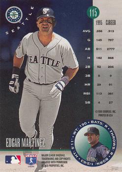 1996 Leaf #115 Edgar Martinez Back