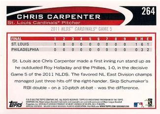 2012 Topps Mini #264 Chris Carpenter Back