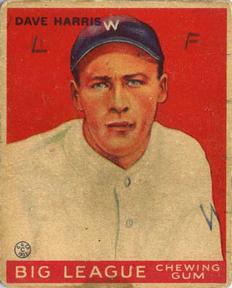 1933 Goudey (R319) #9 Dave Harris Front